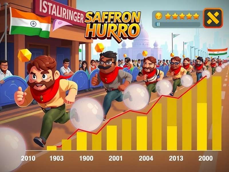Saffron Hurry Hero download statistics graph showing growth over time